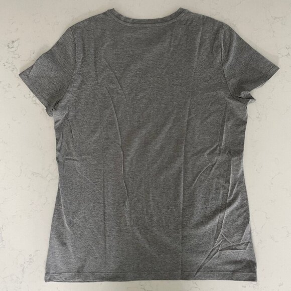 Lord + Taylor Casual SS Crew Neck Cotton Elastane T Shirt Top Grey Sz L NWOT - Picture 7 of 10